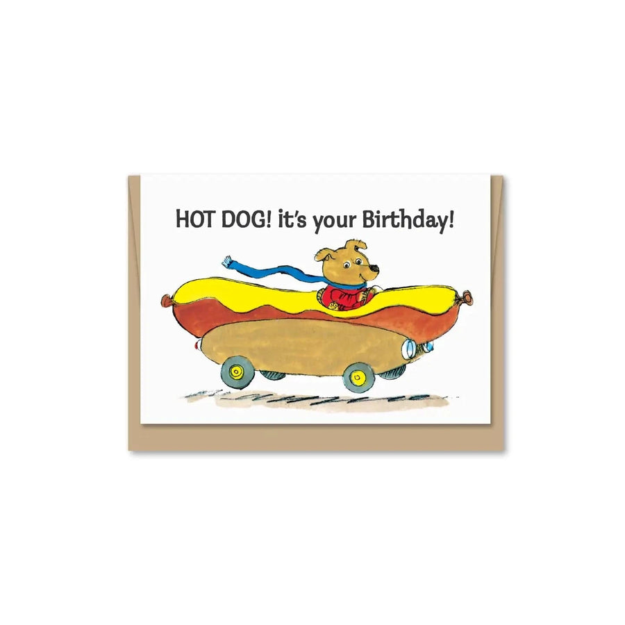 Maginating Cards Hot Dog Birthday Mini Card | Richard Scarry