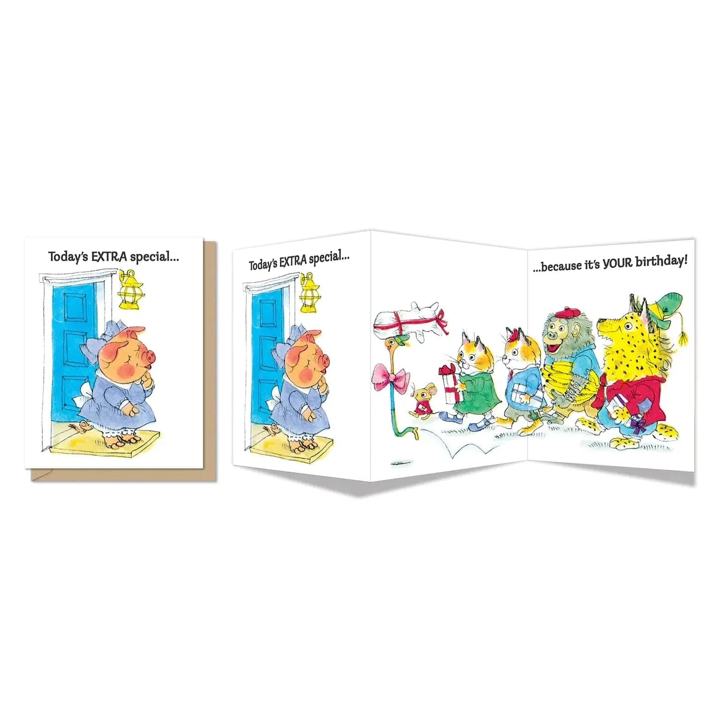 Maginating Cards Very Special Day Tri-Fold Birthday Card | Richard Scarry