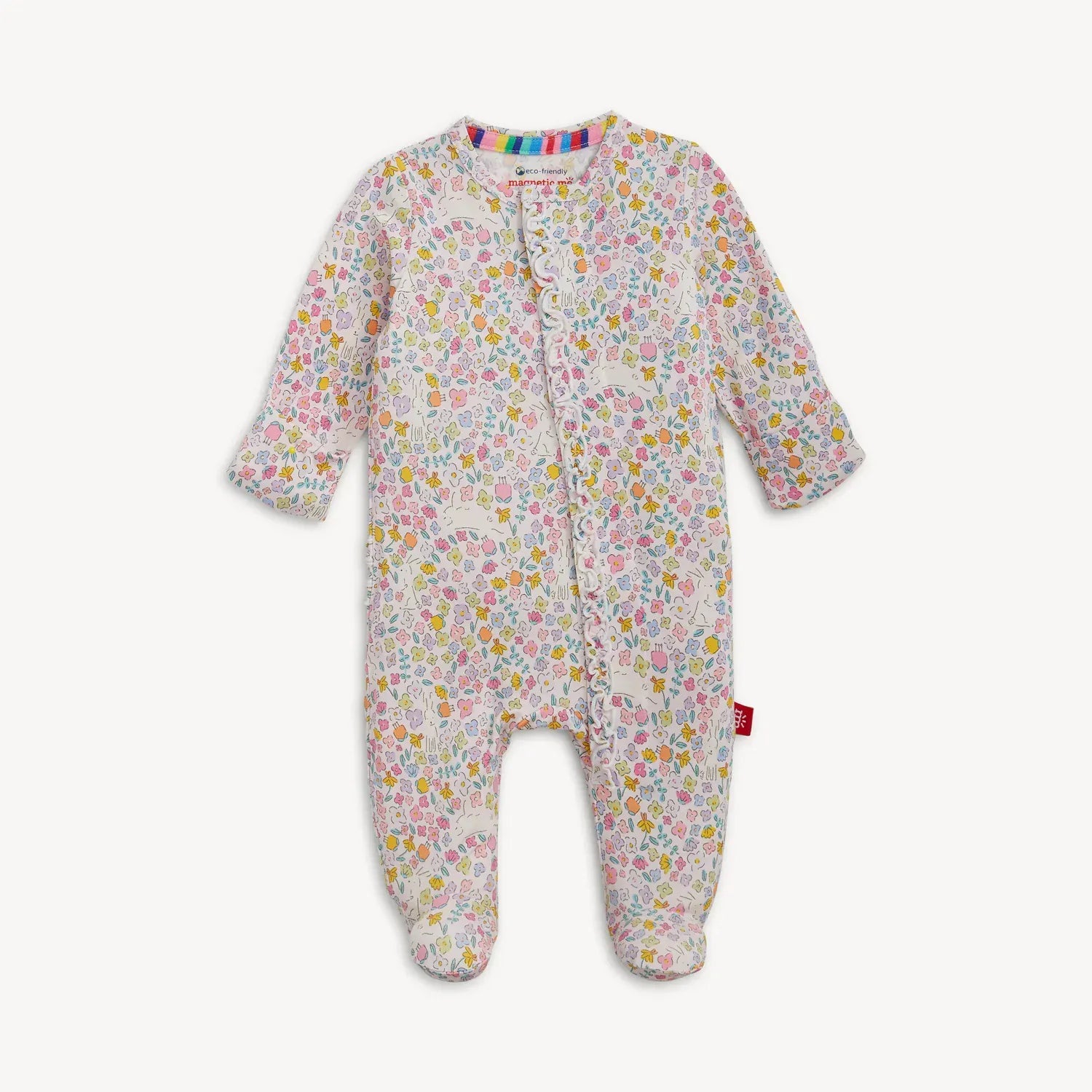 Magnetic Me Baby Bunny Blossom Modal Magnetic Ruffle Footie