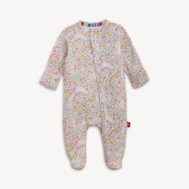 Magnetic Me Baby Bunny Blossom Modal Magnetic Ruffle Footie