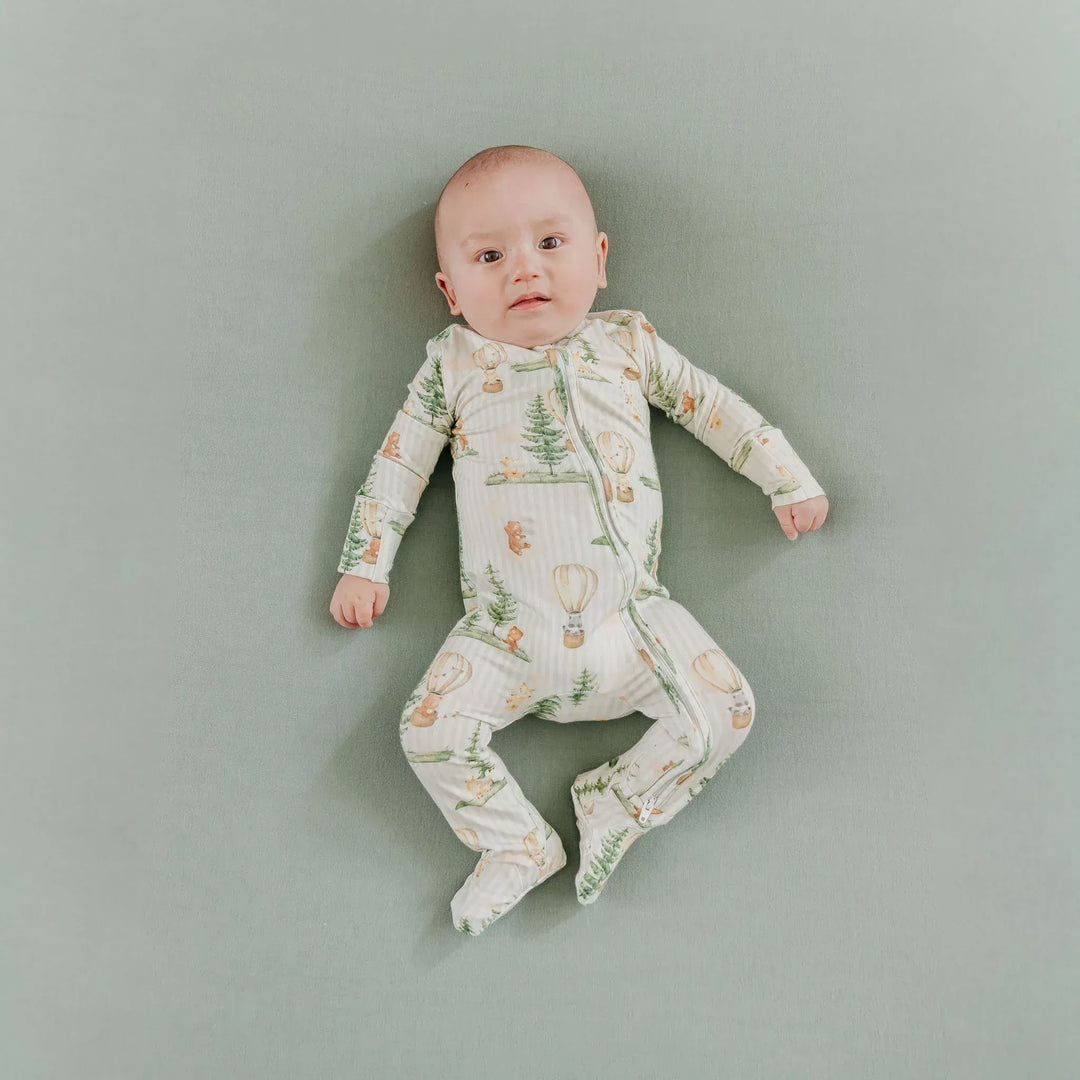 Magnetic Me Baby Forest Explorer Bamboo Zip-Up Footie