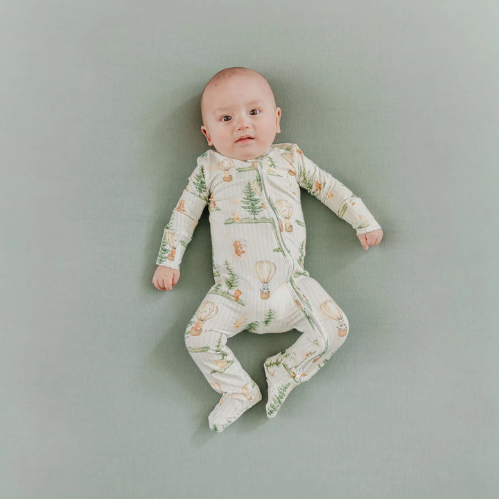 Magnetic Me Baby Forest Explorer Bamboo Zip-Up Footie