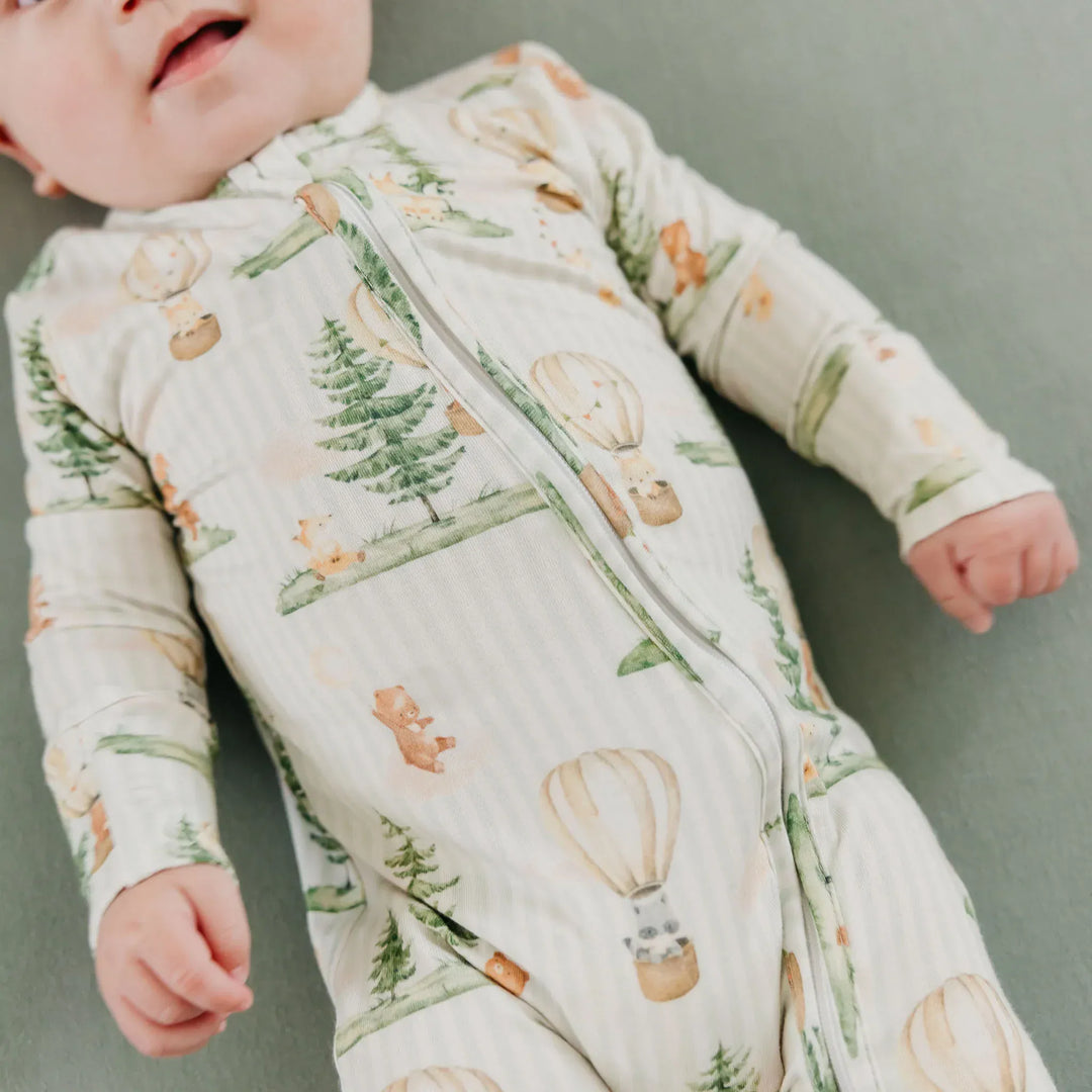 Magnetic Me Baby Forest Explorer Bamboo Zip-Up Footie
