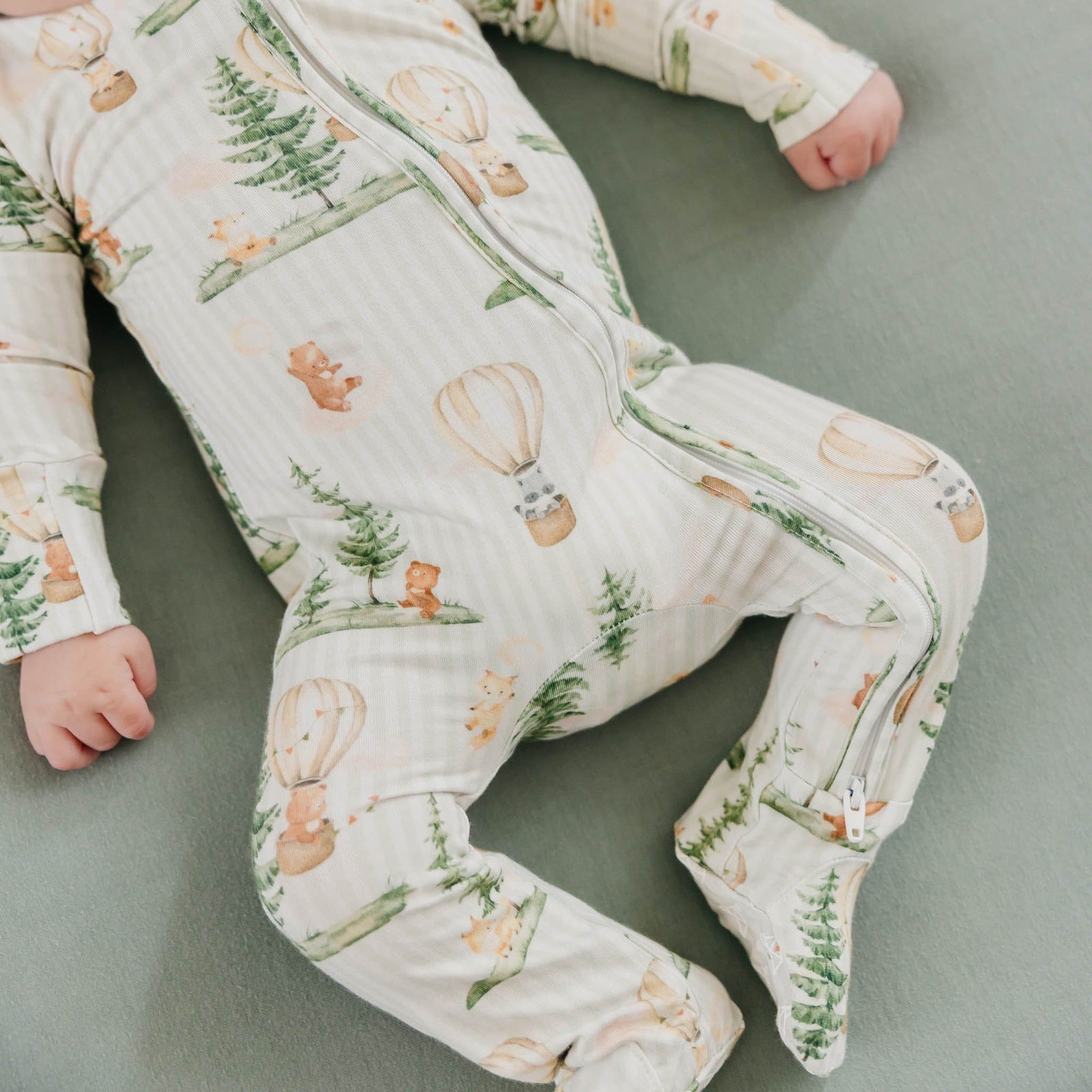 Magnetic Me Baby Forest Explorer Bamboo Zip-Up Footie