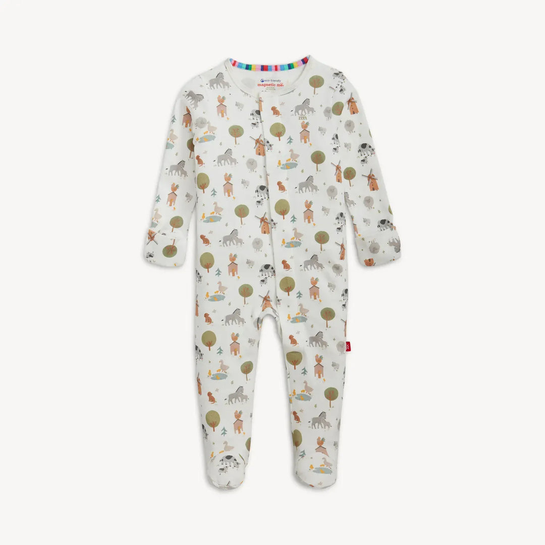 Magnetic Me Baby Funny Farm Organic Cotton Footie