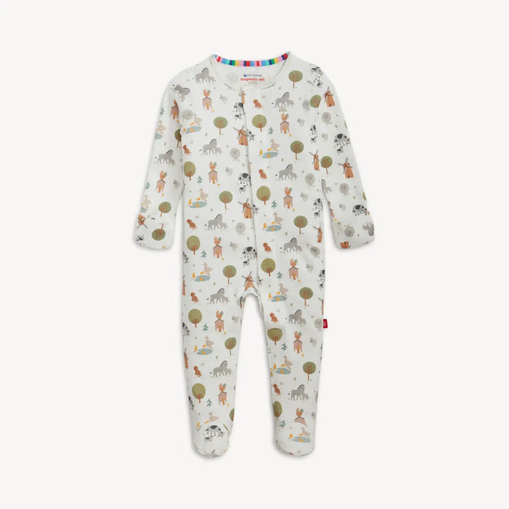 Magnetic Me Baby Funny Farm Organic Cotton Footie