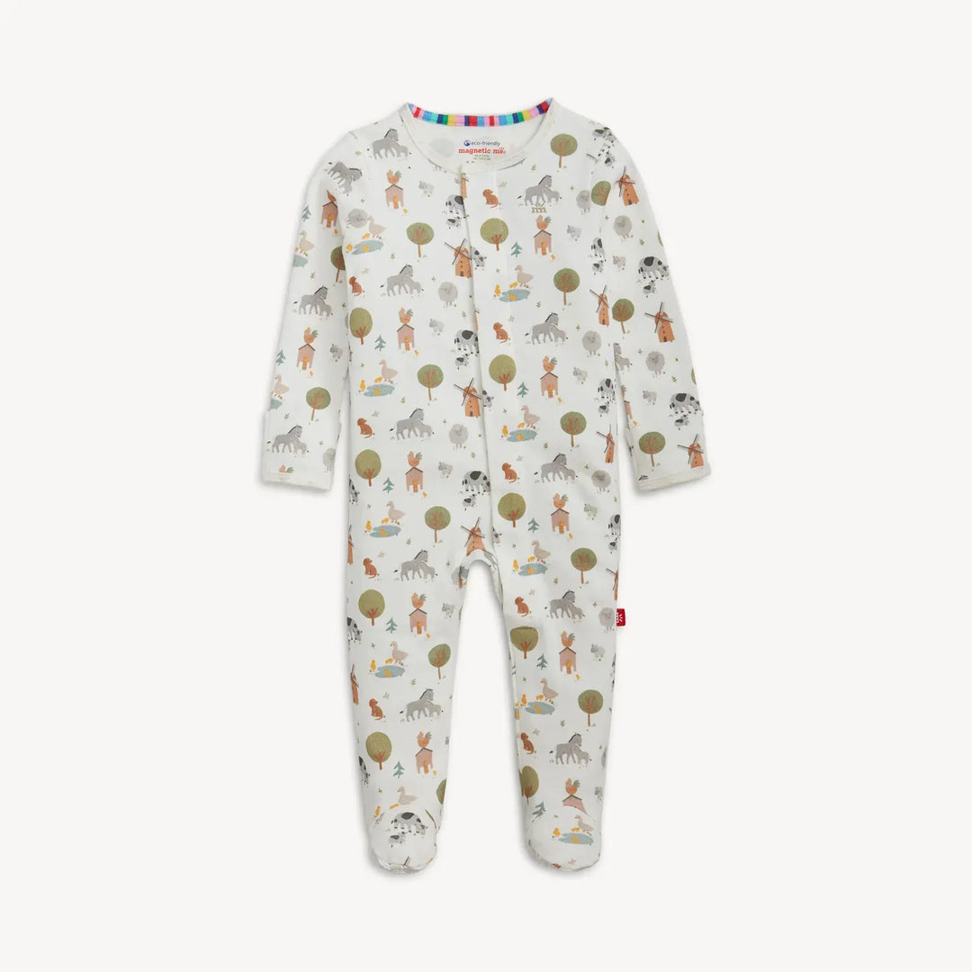 Magnetic Me Baby Funny Farm Organic Cotton Footie