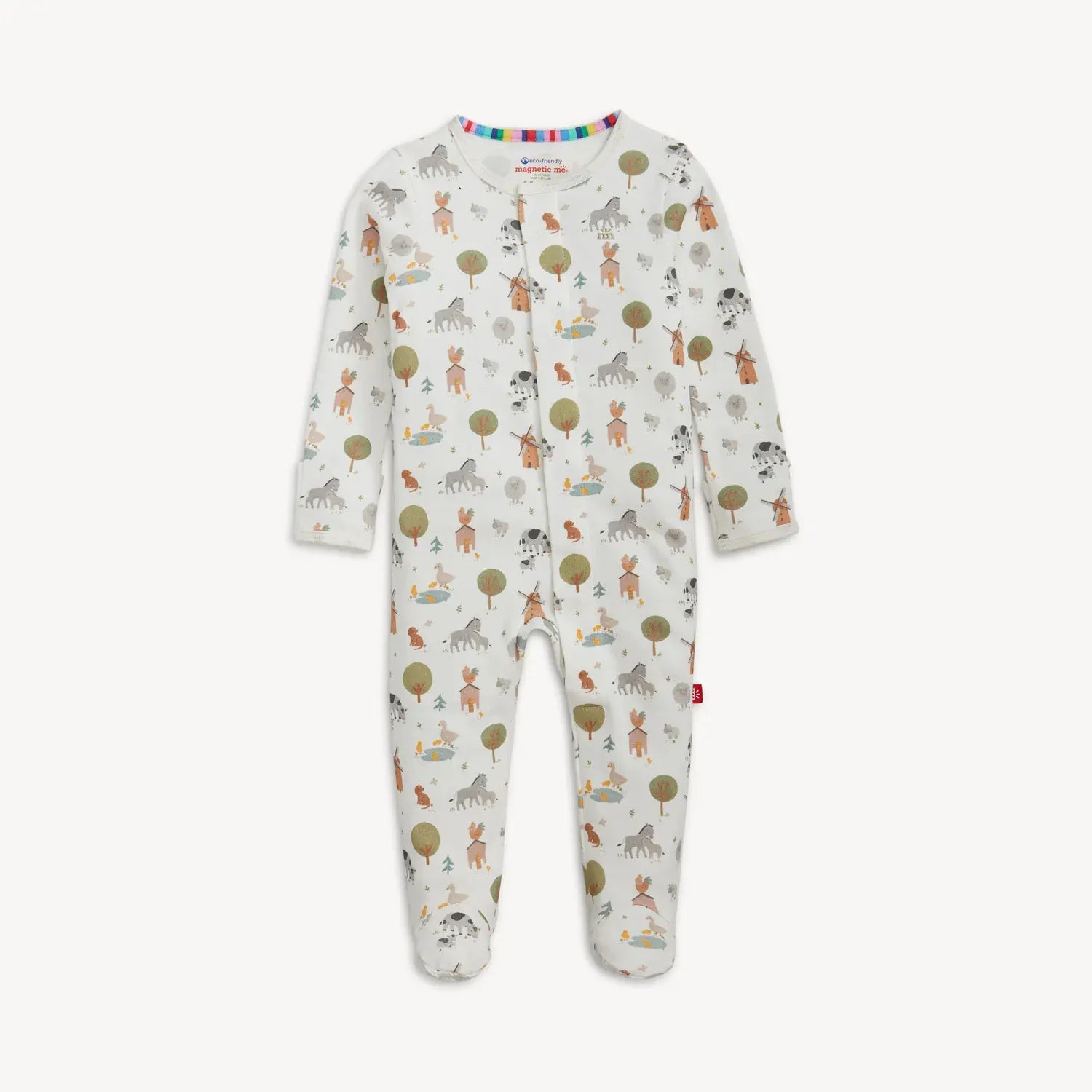 Magnetic Me Baby Funny Farm Organic Cotton Footie
