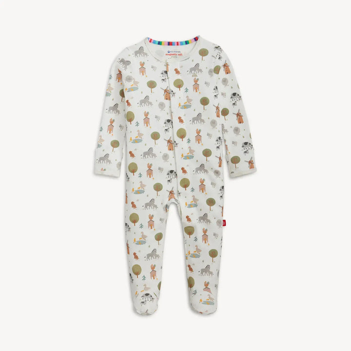 Magnetic Me Baby Funny Farm Organic Cotton Footie