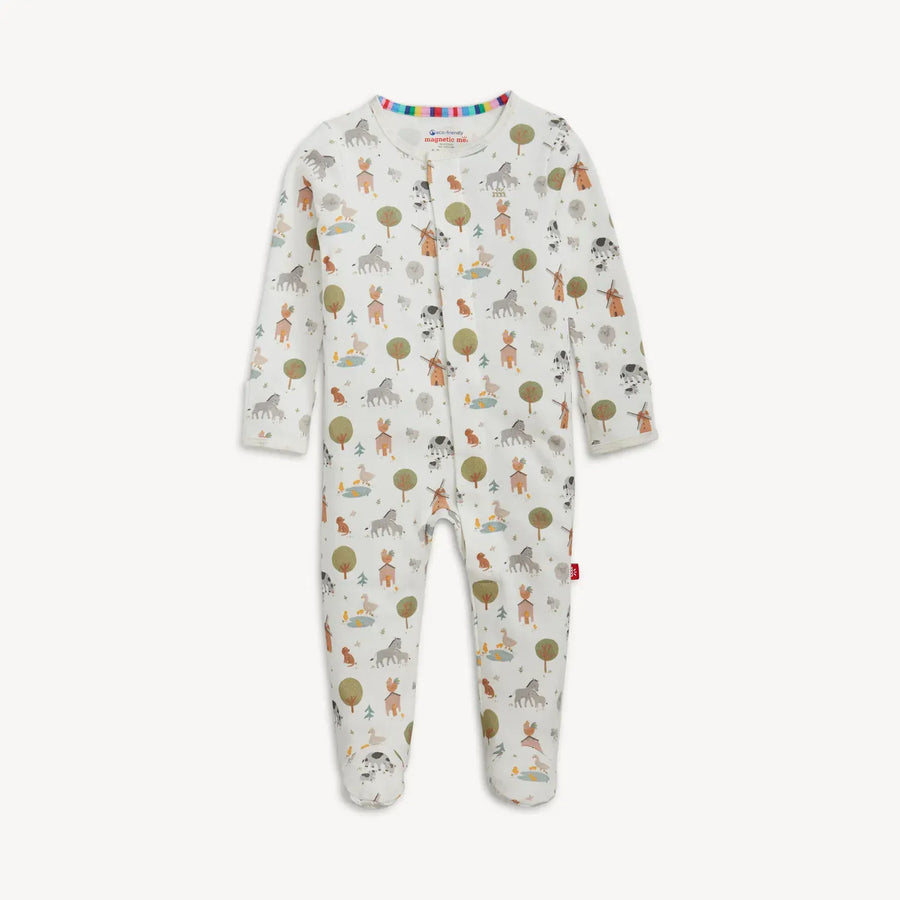 Magnetic Me Baby Funny Farm Organic Cotton Footie