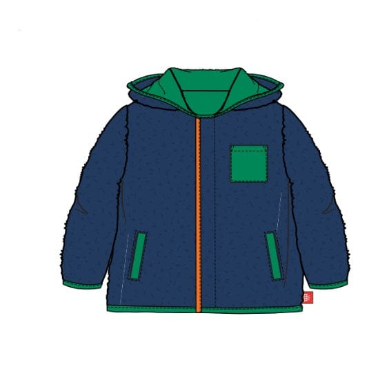 Magnetic Me Baby Hudson Bay Sherpa Boys Jacket W/ Stripe Rib