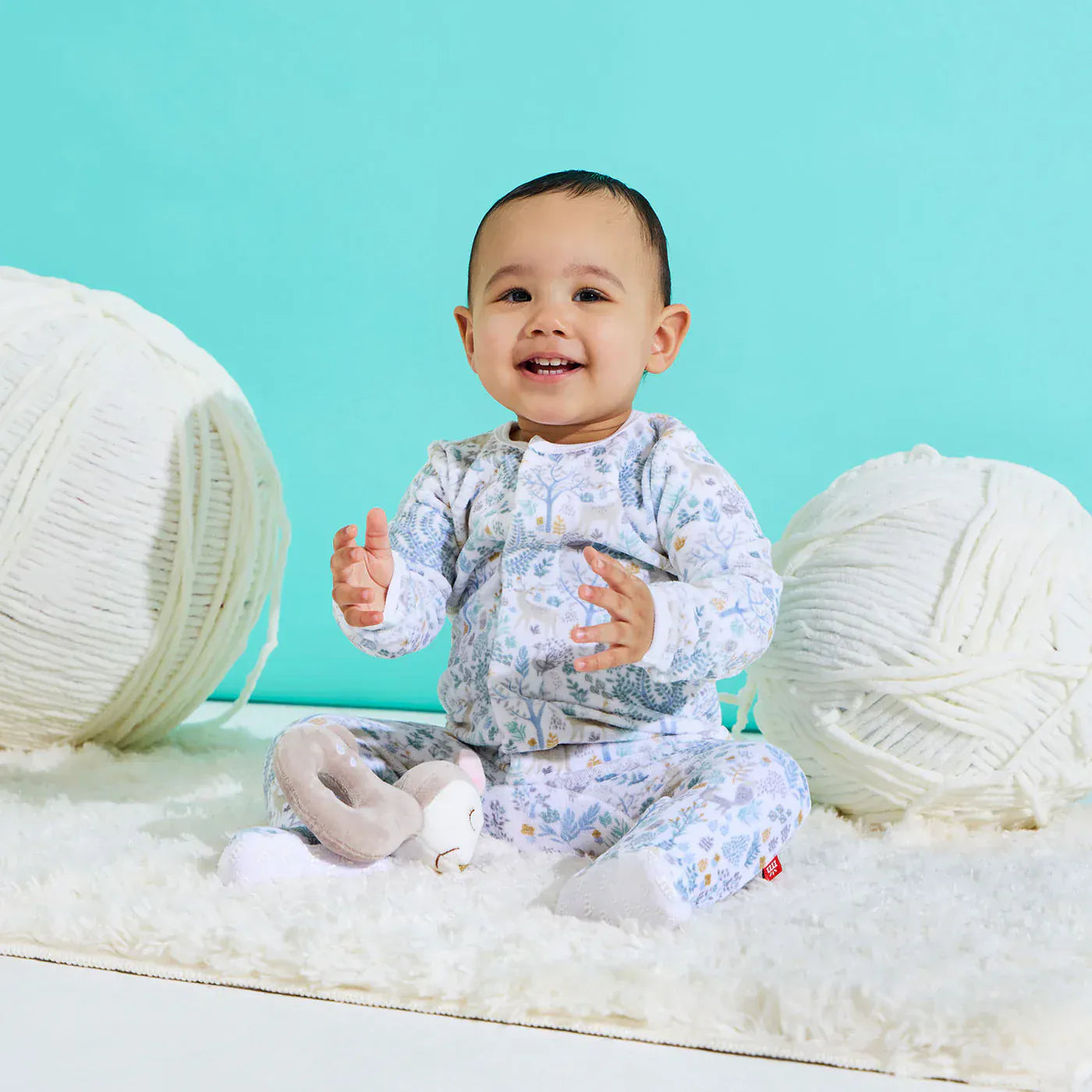 Magnetic Me Baby Imagine Forest Velour Footie