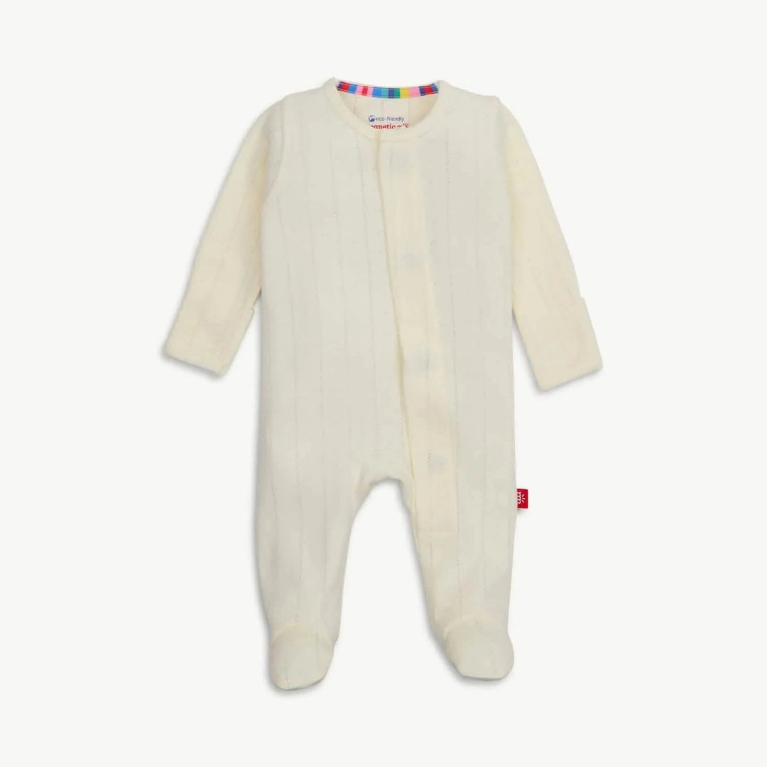 Magnetic Me Baby Love Lines Tofu Organic Cotton Pointelle Magnetic Parent Favorite Footie