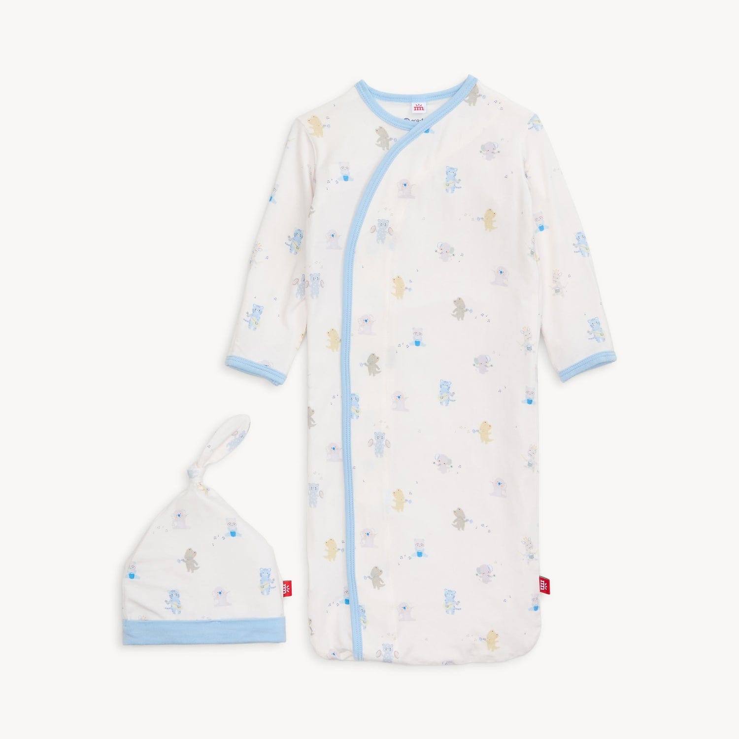 Magnetic Me Baby Newborn-3m Blue Baby Beats Modal Gown + Hat