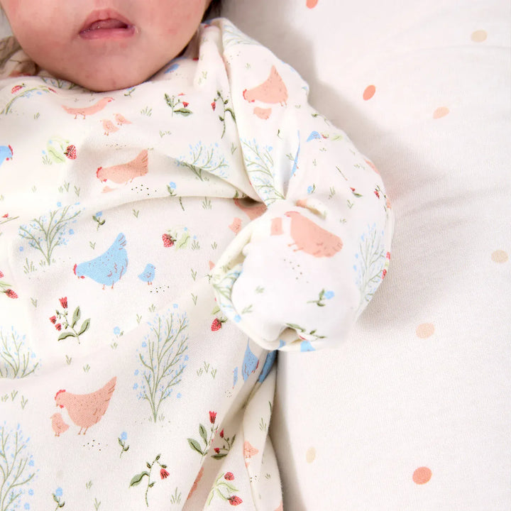 Magnetic Me Baby Newborn-3m Chicken Tender Organic Cotton Gown + Hat