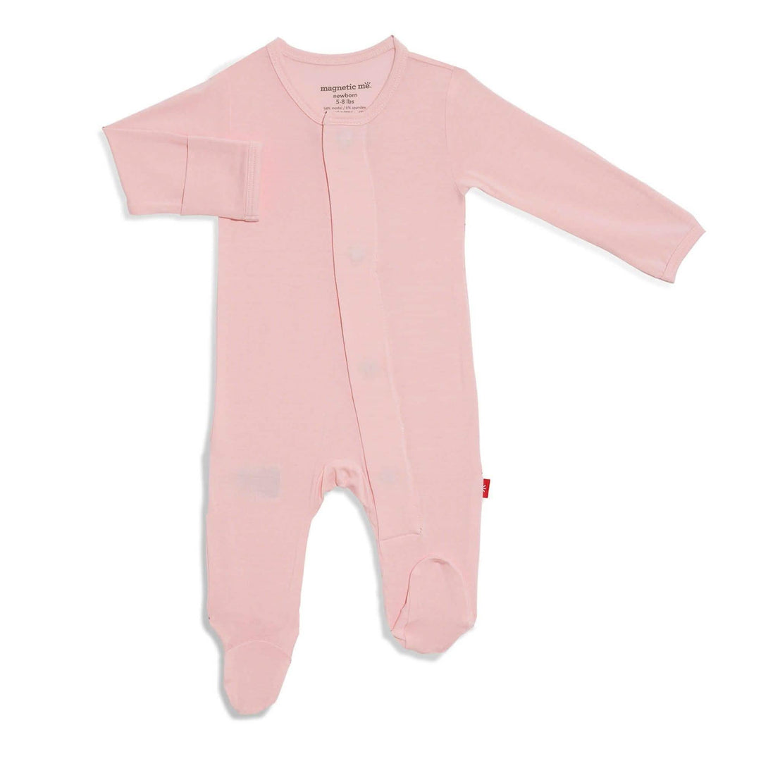 Magnetic Me Baby Pink Dogwood Right Fit Footie Ruffle