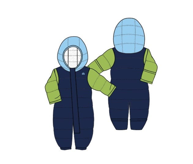 Magnetic Me Baby Storm Blue Nylon Puffer Pram