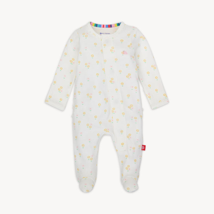 Magnetic Me Footie Evangeline Organic Cotton Footie W/ Ruff