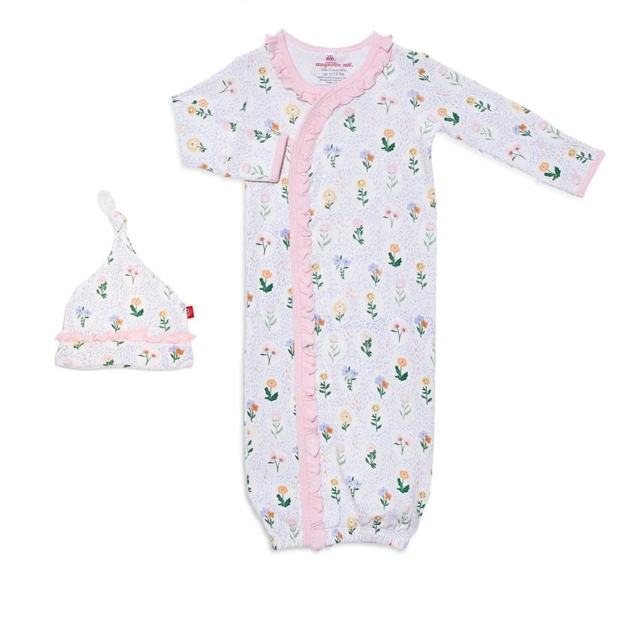 Magnetic Me NB-3M Abbey Organic Cotton Modal Magnetic Gown & Hat
