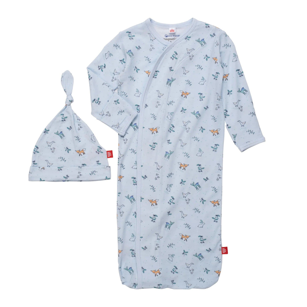 Magnetic Me Newborn Gown Newborn Woodsy Tale Boys Magnetic Gown with Hat Set