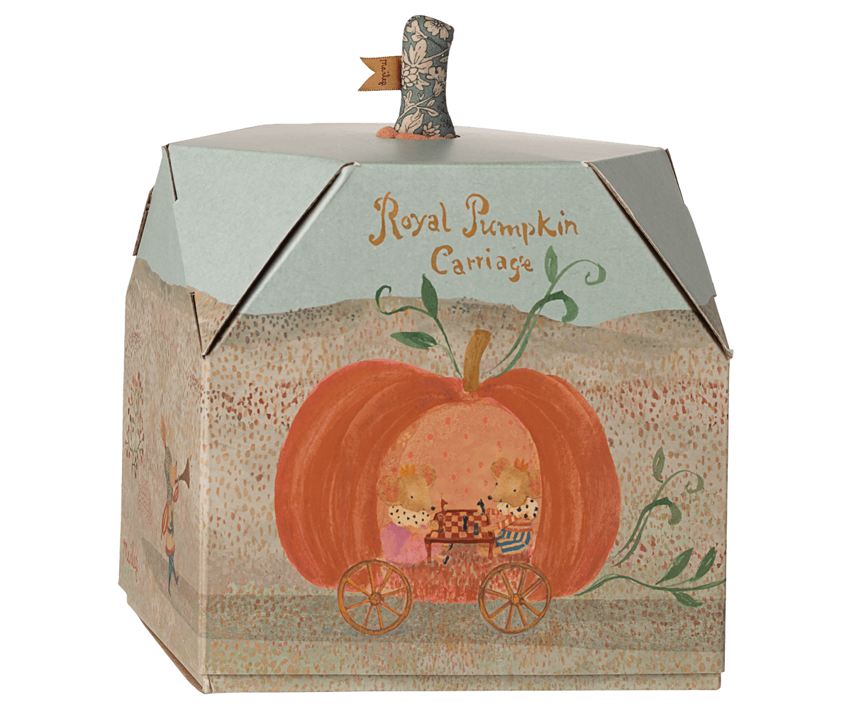 Maileg Baby Pumpkin Carriage, Mouse | Maileg