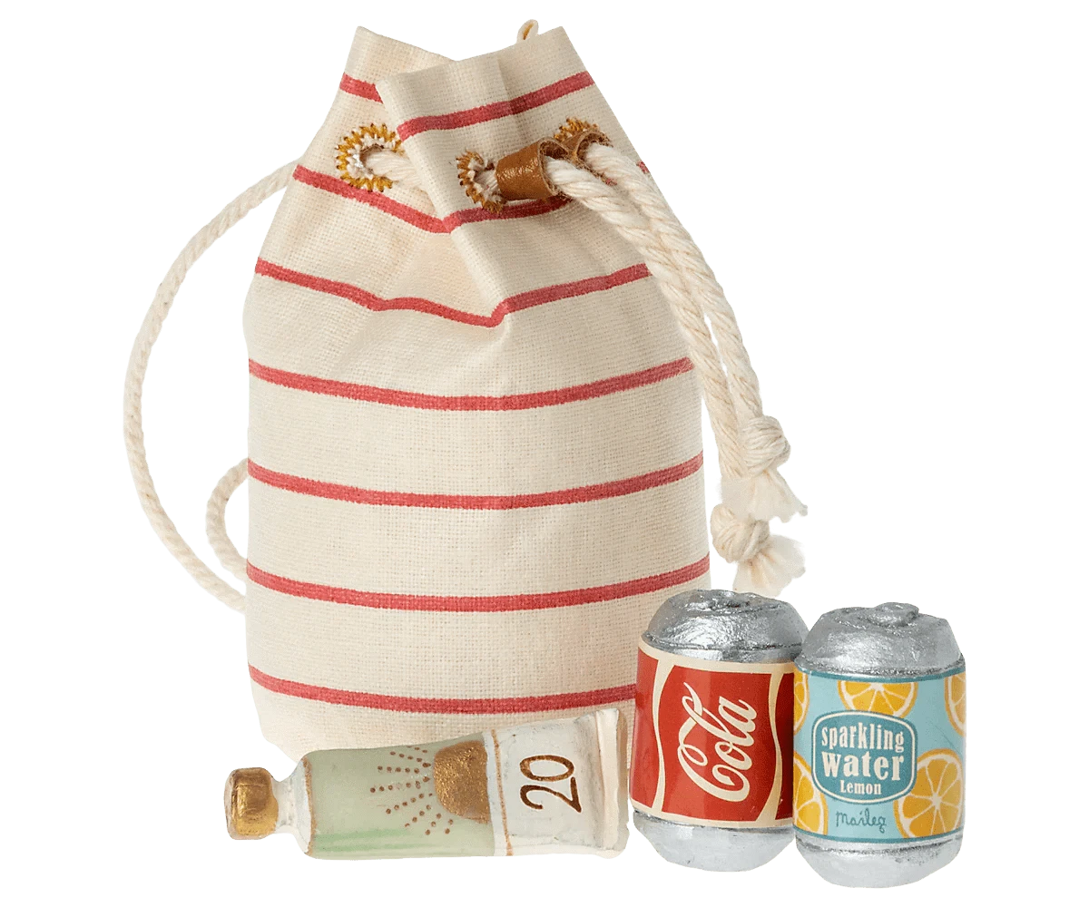 Maileg Dollhouse Bag with Beach Essentials, Mouse | Maileg