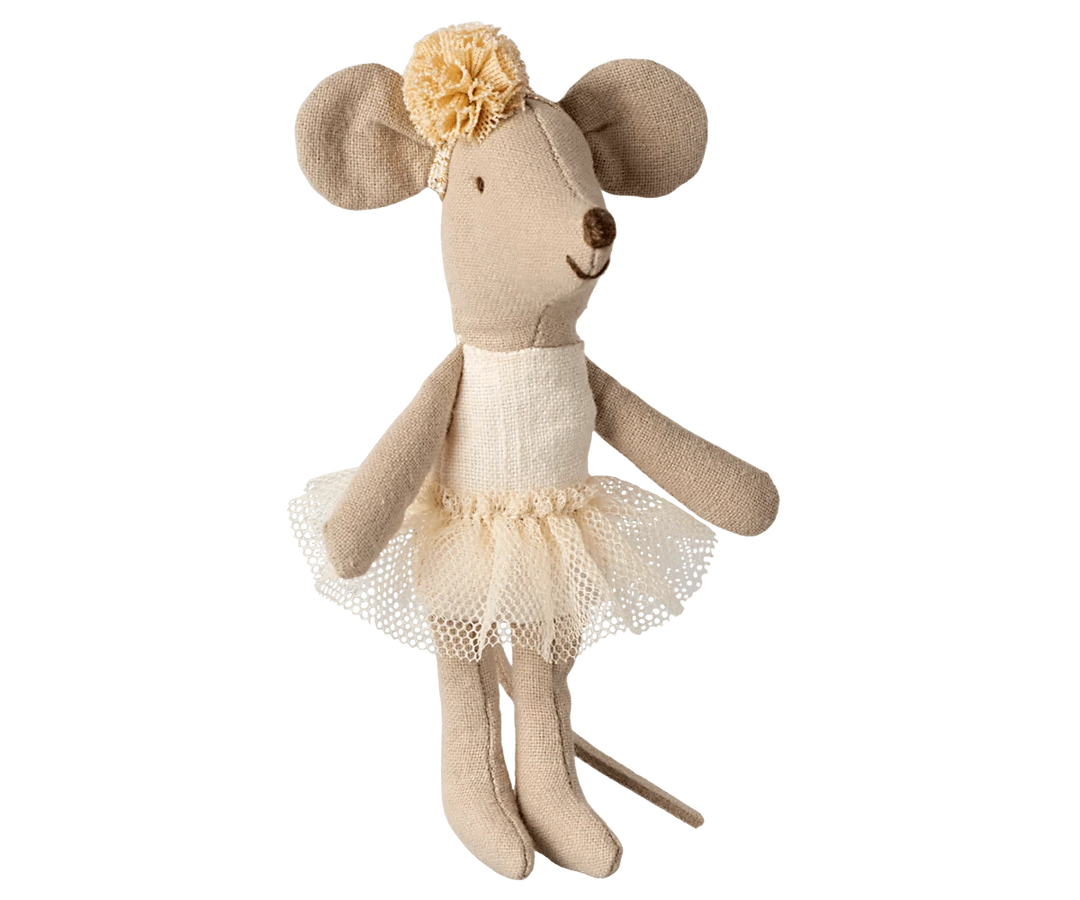 Maileg Dollhouse Ballerina Mouse, Little Sister - Off White | Maileg