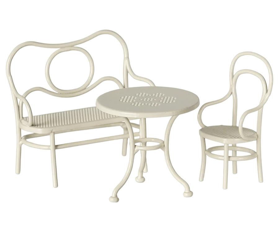 Maileg Dollhouse Café Set, Mouse, Small - Off White | Maileg