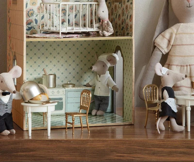 Maileg Dollhouse Gold Chair - Mouse | Maileg