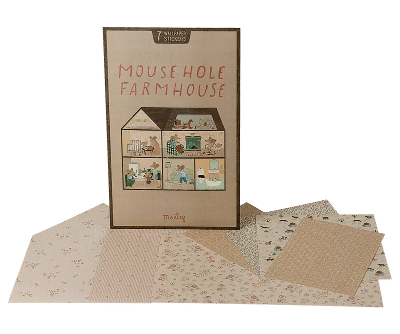 Maileg Dollhouse Wallpaper, Mouse Hole Farmhouse | Maileg