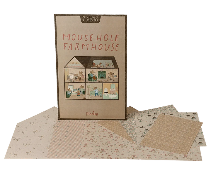 Maileg Dollhouse Wallpaper, Mouse Hole Farmhouse | Maileg
