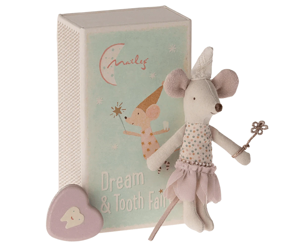 Maileg Tooth Fairy Kit Tooth Fairy Mouse - Little Sister in Matchbox | Maileg