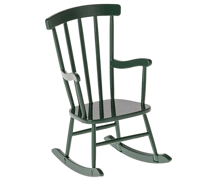 Maileg Toy Rocking Chair, Mouse - Dark Green | Maileg
