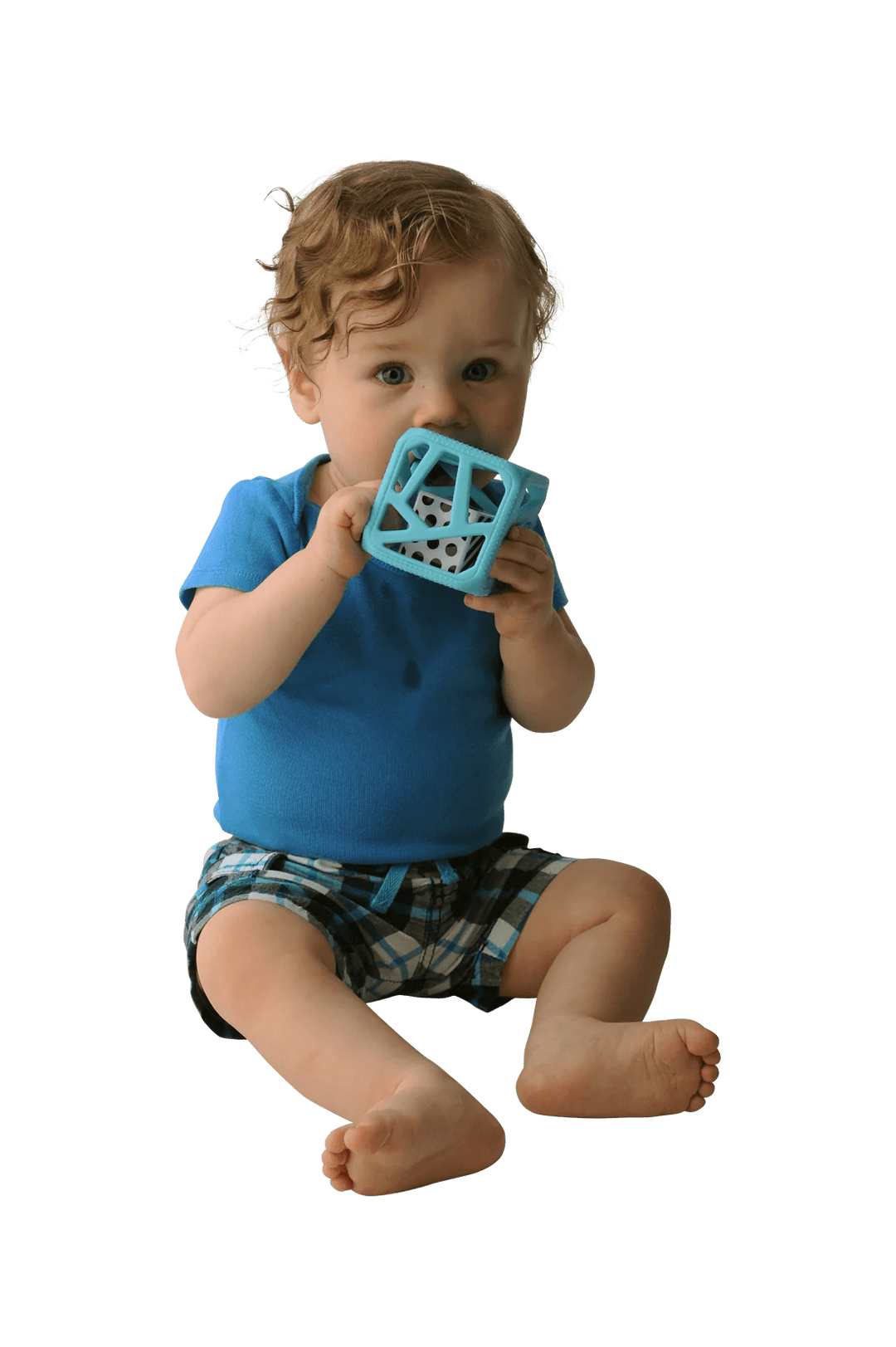 Malarkey Kids Teether Chew Cube - Blue