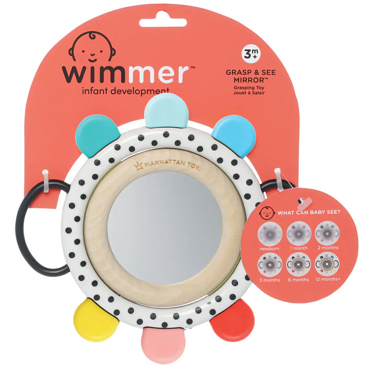 Manhattan Toy Company Baby Toy Wimmer Grasp & See Mirror | Manhattan Toy