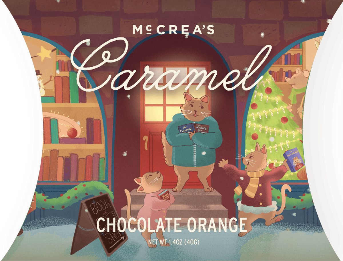 McCrea's Candies Treats Holiday Book Browsing Caramel Pillow