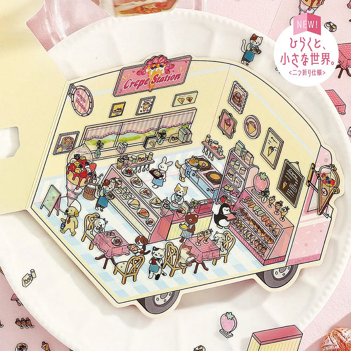 MDS Gifts BGM Diorama 2.5D Clear Stickers - Crepe Shop