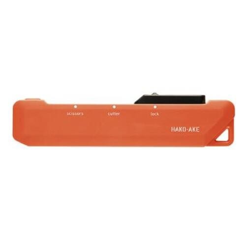 MDS Paper KOKUYO HAKO-AKE 2-Way Portable Scissors | Titanium Blade | Orange