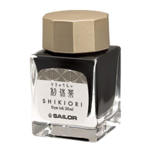 MDS Paper Rikyucha | Olive Green-Brown Sailor Shikiori 20ml Ink Bottles