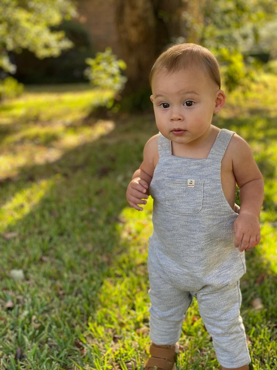 Me & Henry Gleason Jersey Overalls - Grey