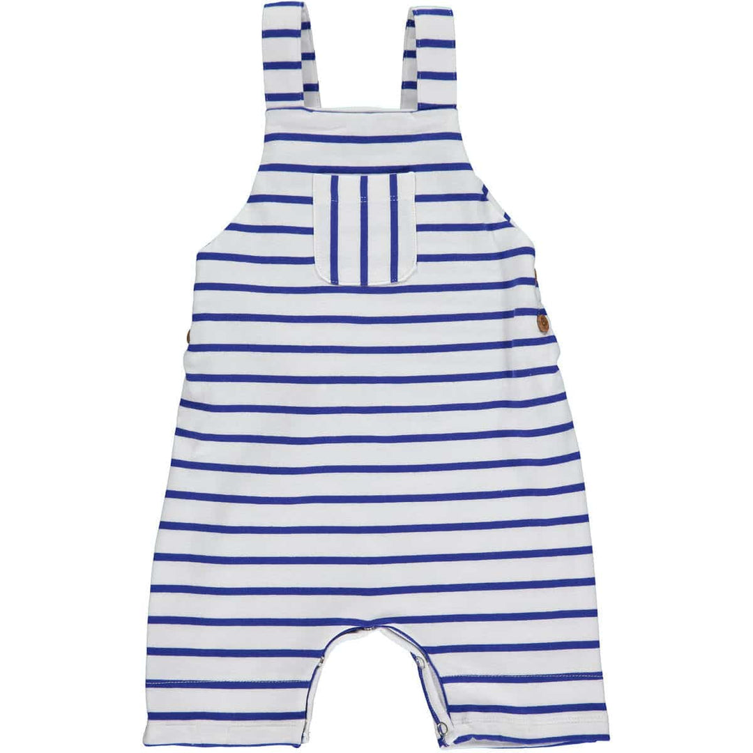 Me & Henry Overall 0-3m Dandy Jersey Overalls - Royal/white