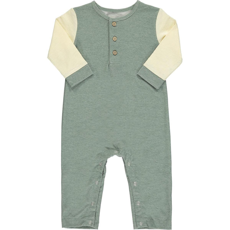 Me & Henry Romper Estill Raglan Romper - Sage Green