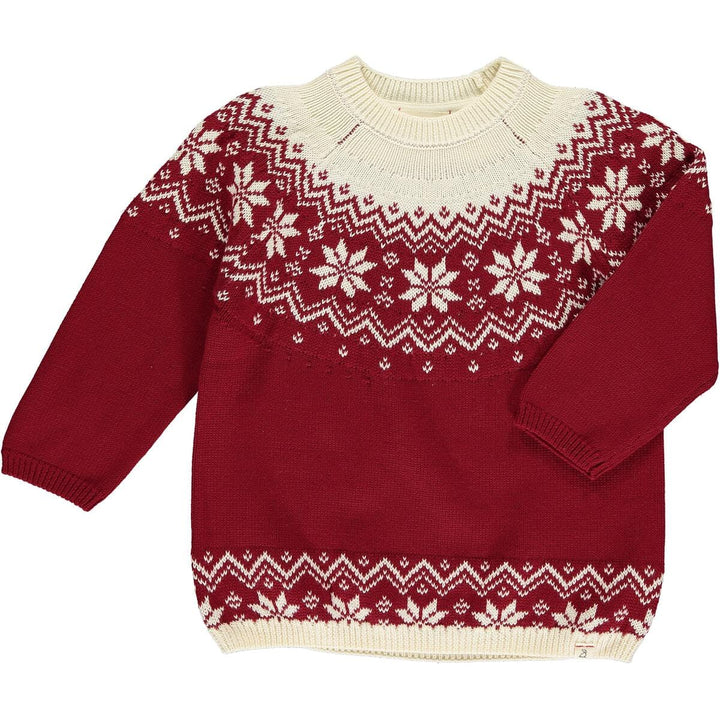 Me & Henry Sweater Igloo Sweater - Red Fairisle