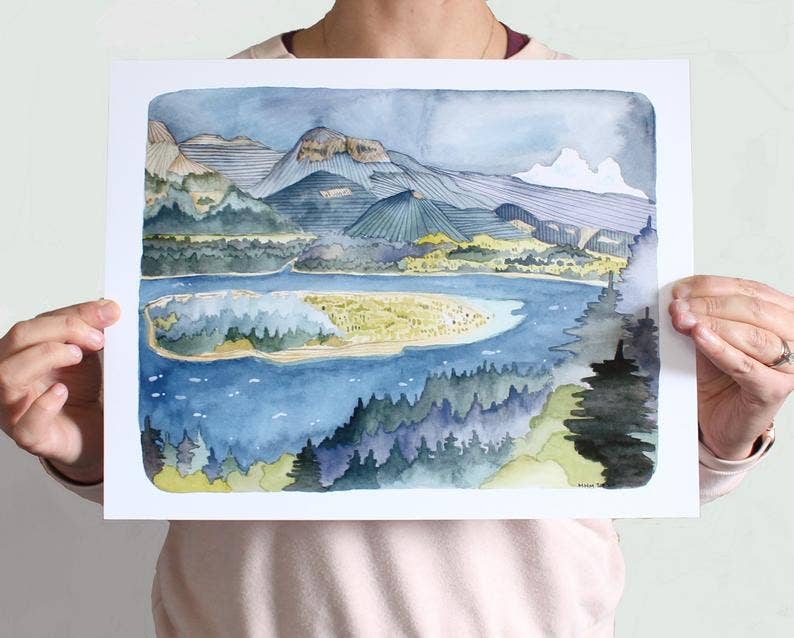 michele maule Art Print 11" x 14" Columbia River Gorge