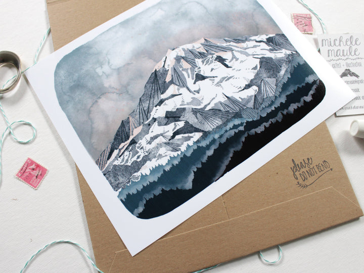 michele maule Art Print 8" x 10" Print Mt. Rainier