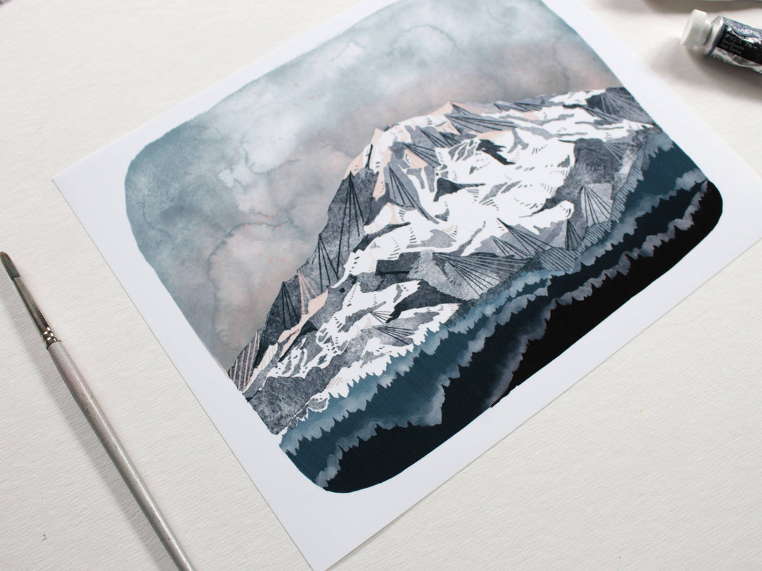 michele maule Art Print 8" x 10" Print Mt. Rainier