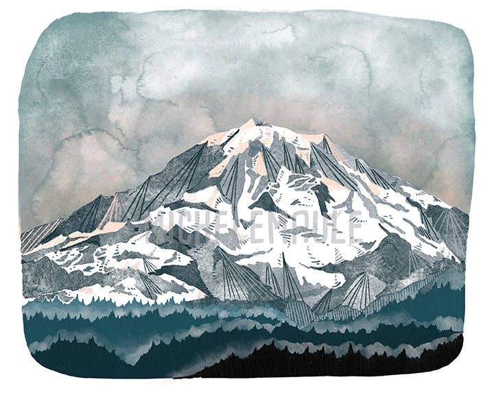 michele maule Art Print 8" x 10" Print Mt. Rainier