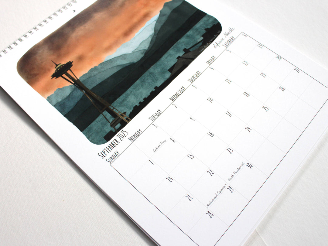 michele maule Calendar 2025 Illustrated Washington State Calendar