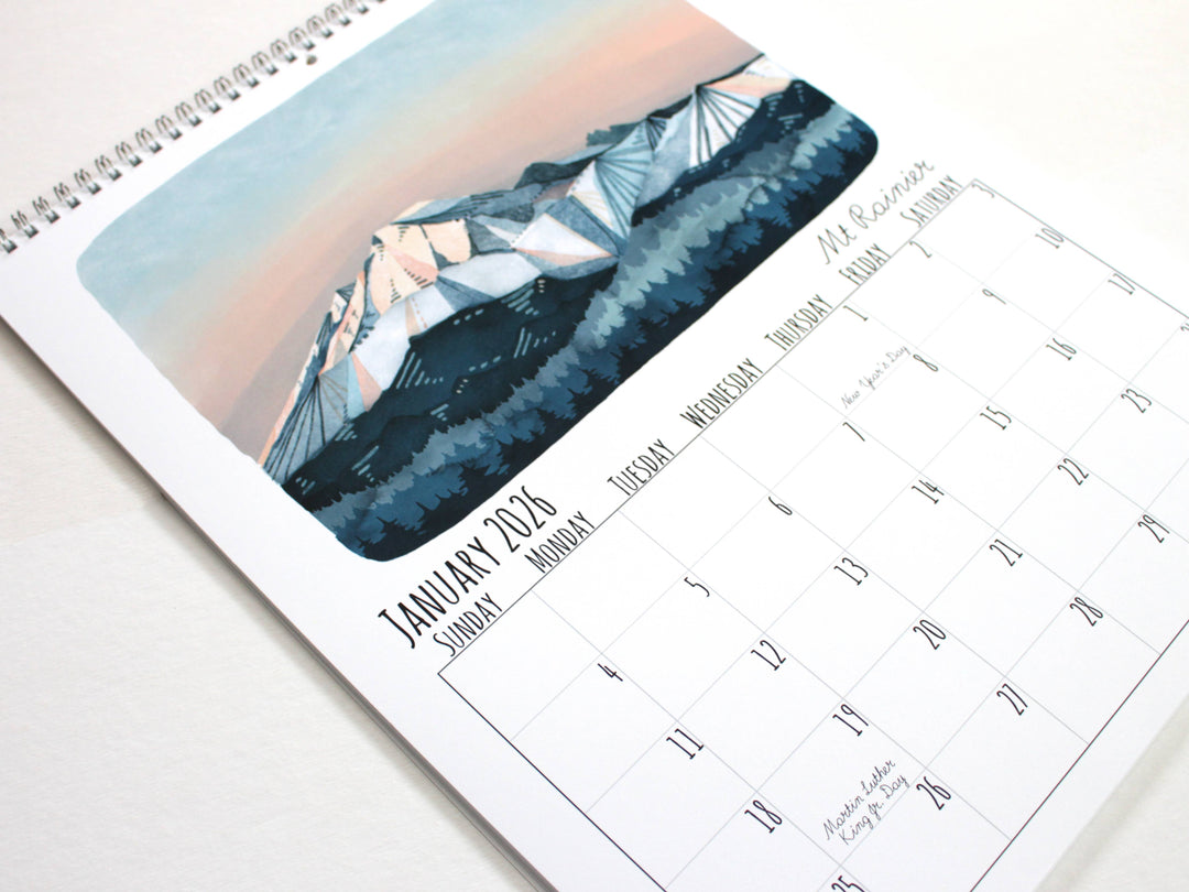 michele maule paper 2026 Washington State Wall Calendar