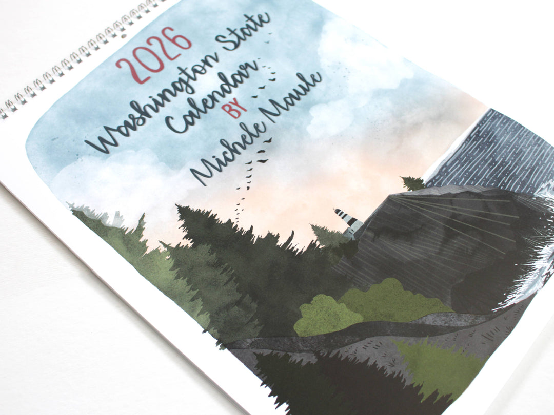 michele maule paper 2026 Washington State Wall Calendar